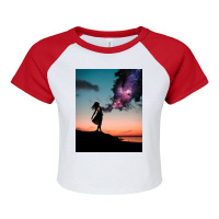 The Universe Within Us Raglan Crop Top | Artistshot