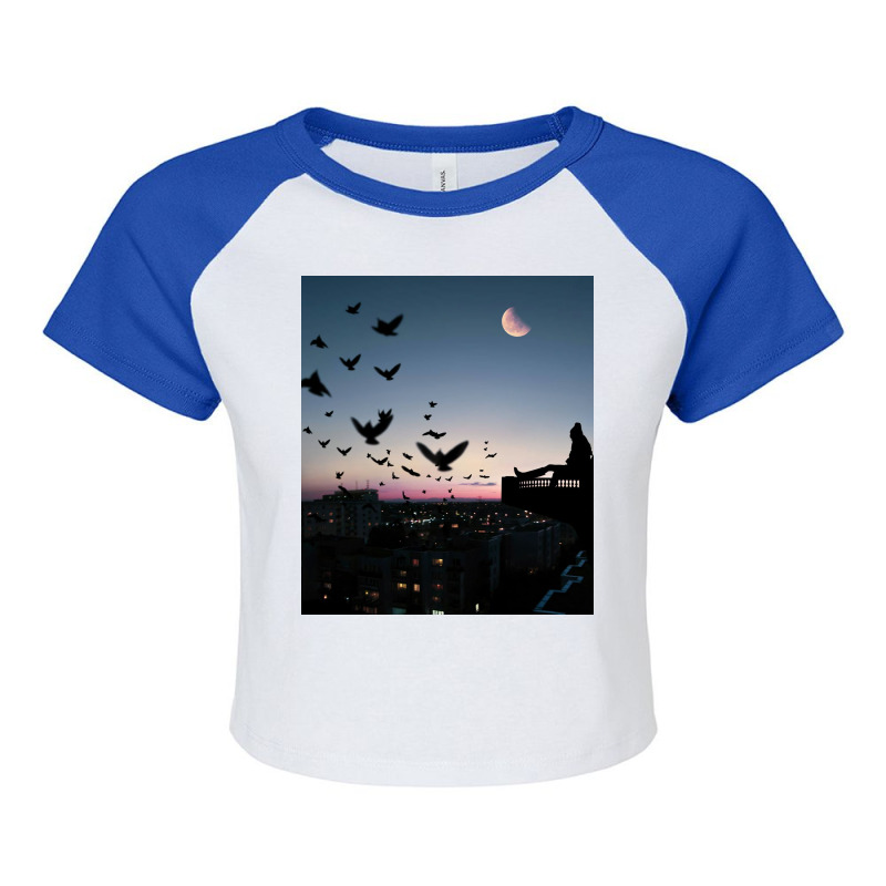 Balcony View Raglan Crop Top | Artistshot