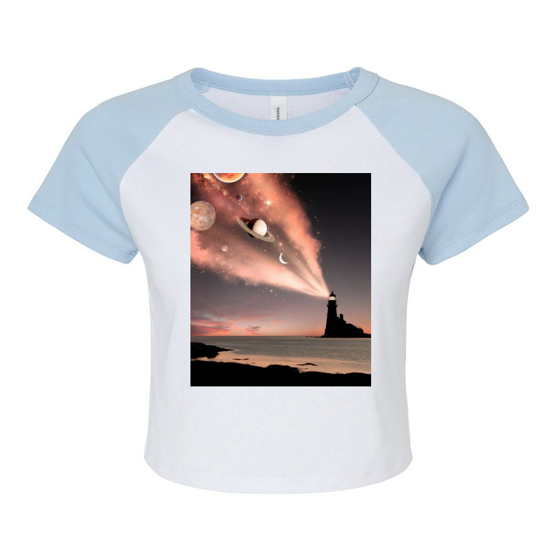 Lighthouse Light Raglan Crop Top | Artistshot