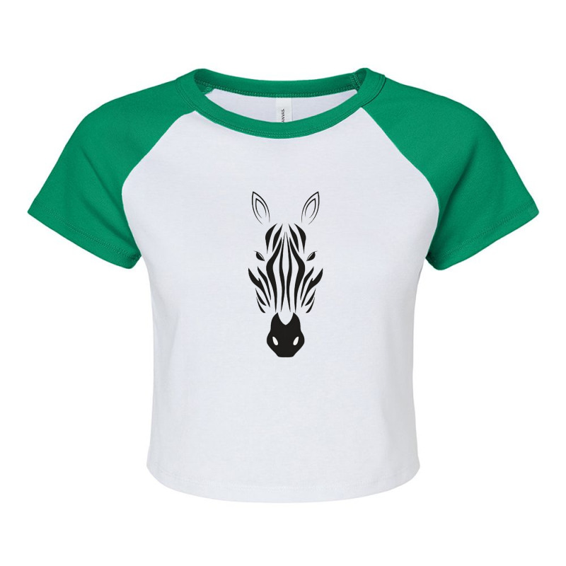 Zebra Raglan Crop Top | Artistshot