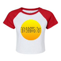 Sun And Birds Raglan Crop Top | Artistshot