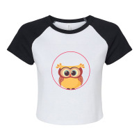 Owl Raglan Crop Top | Artistshot