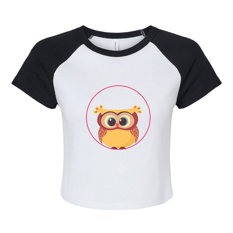 Owl Raglan Crop Top | Artistshot