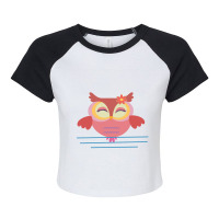 Owl Mom Raglan Crop Top | Artistshot