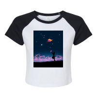 Galaxy Raglan Crop Top | Artistshot