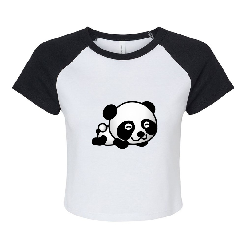 Panda Raglan Crop Top | Artistshot