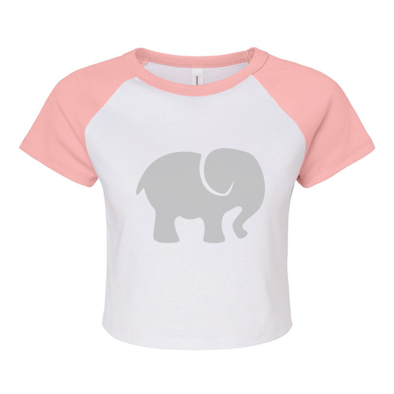 Elephant Cub Raglan Crop Top | Artistshot