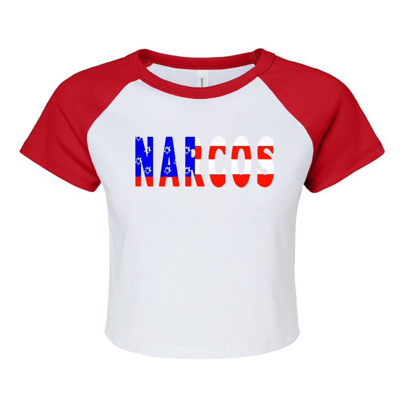 Narcos Raglan Crop Top by Dav | Artistshot