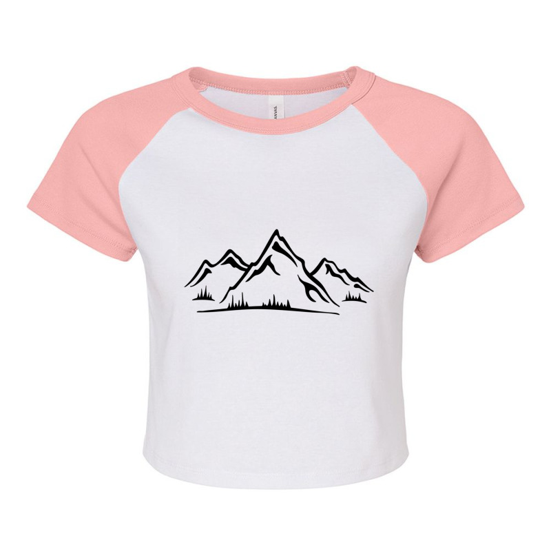 Mountain Design Raglan Crop Top by American choice | Artistshot