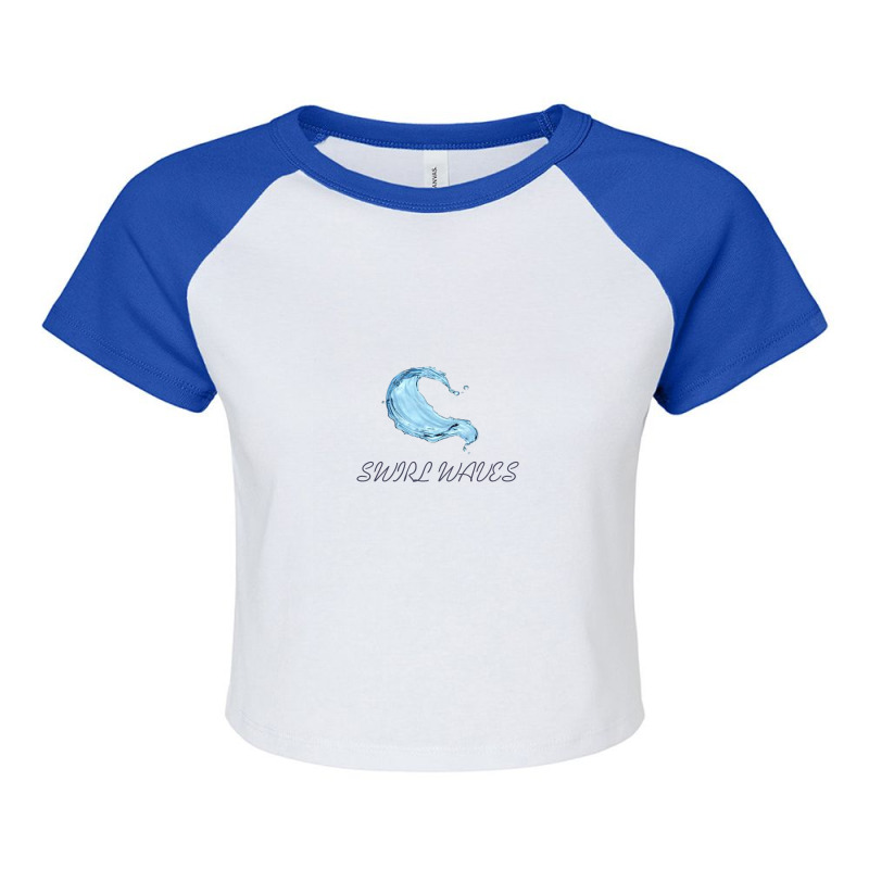 Swirl Waves Raglan Crop Top by ARUN_ARK | Artistshot