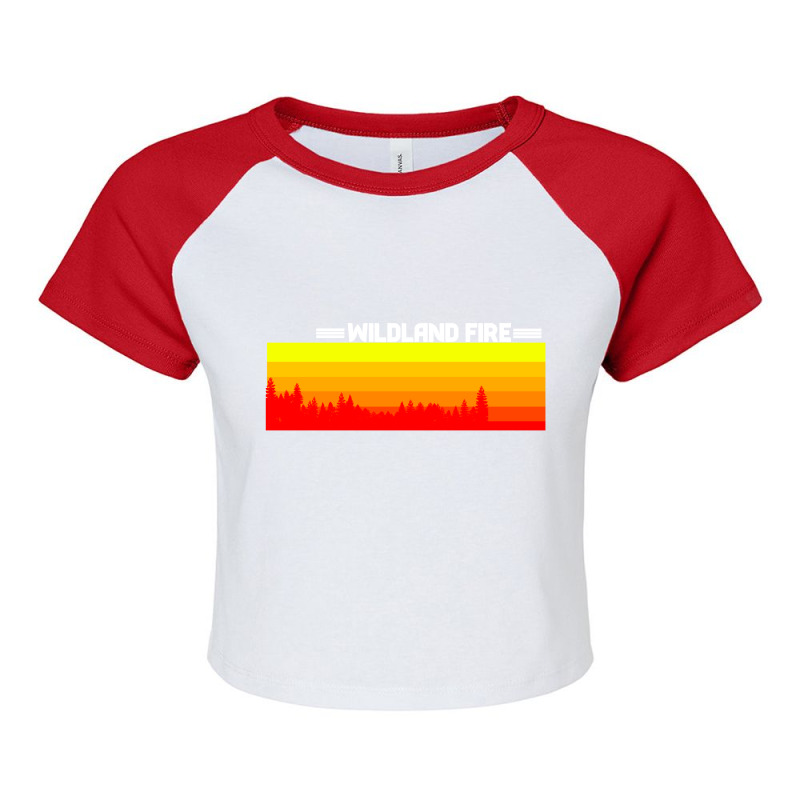 Wildland Fire Landscape Raglan Crop Top by CloudyStars | Artistshot