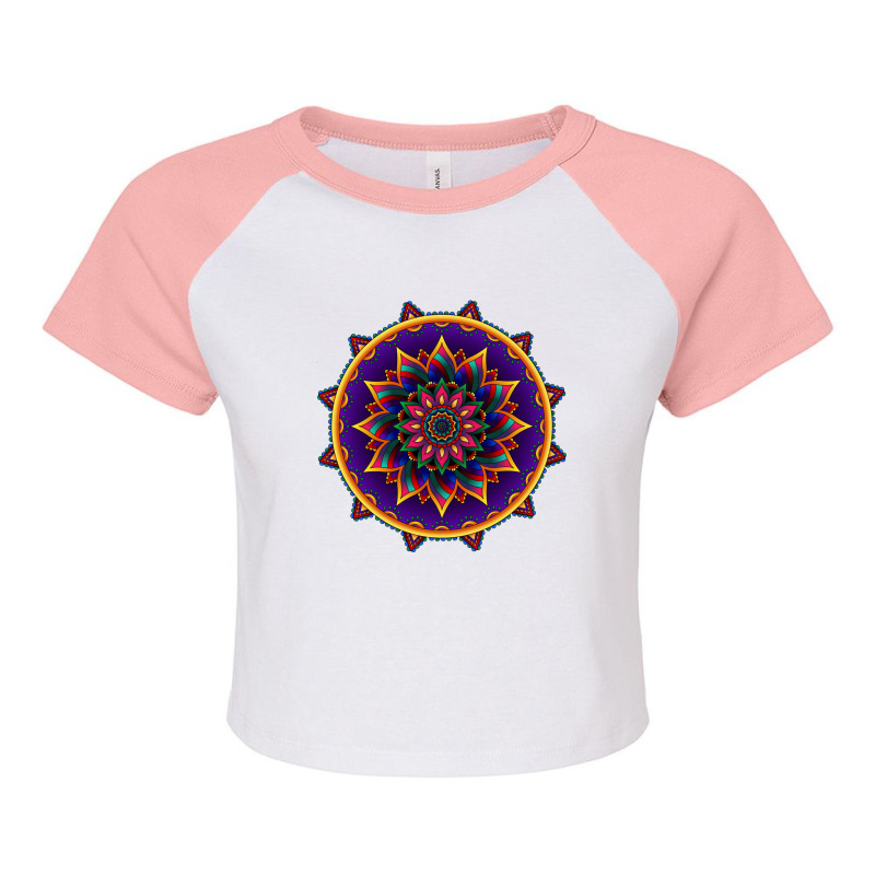 Traditional Diwali 3d Rangoli Art Raglan Crop Top by chris299 | Artistshot