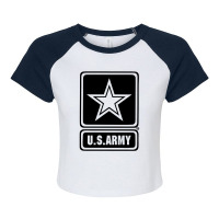 Us Army In Black Design Raglan Crop Top | Artistshot