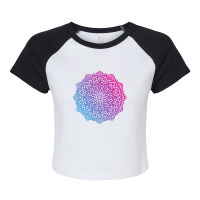 Islamic Mandala Ornament With Transparent Raglan Crop Top | Artistshot