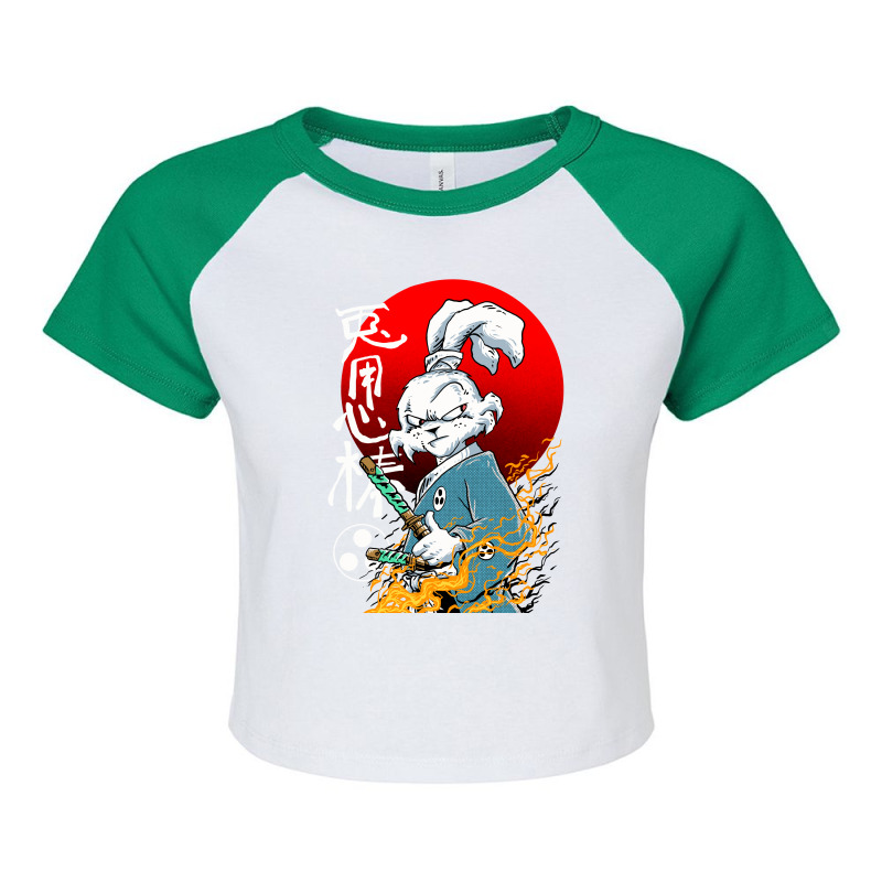 Usagi Yojimbo Raglan Crop Top | Artistshot