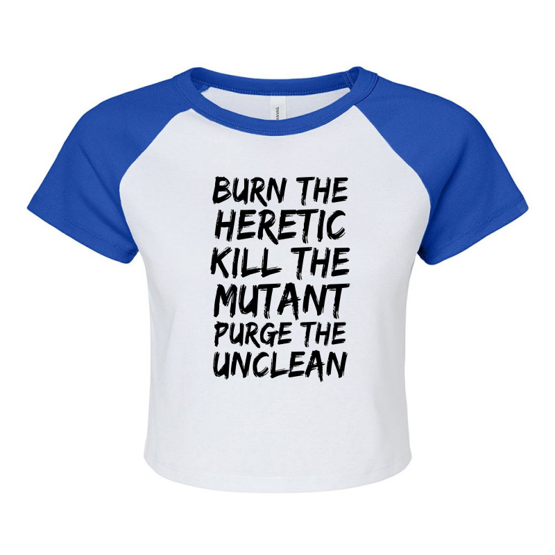 Burn The Heretic Raglan Crop Top by Black White | Artistshot