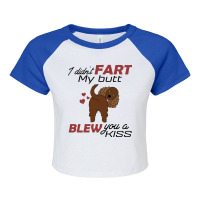 I Didn't Fart My Butt Blew You A Kiss  Cocker Spaniel Raglan Crop Top | Artistshot