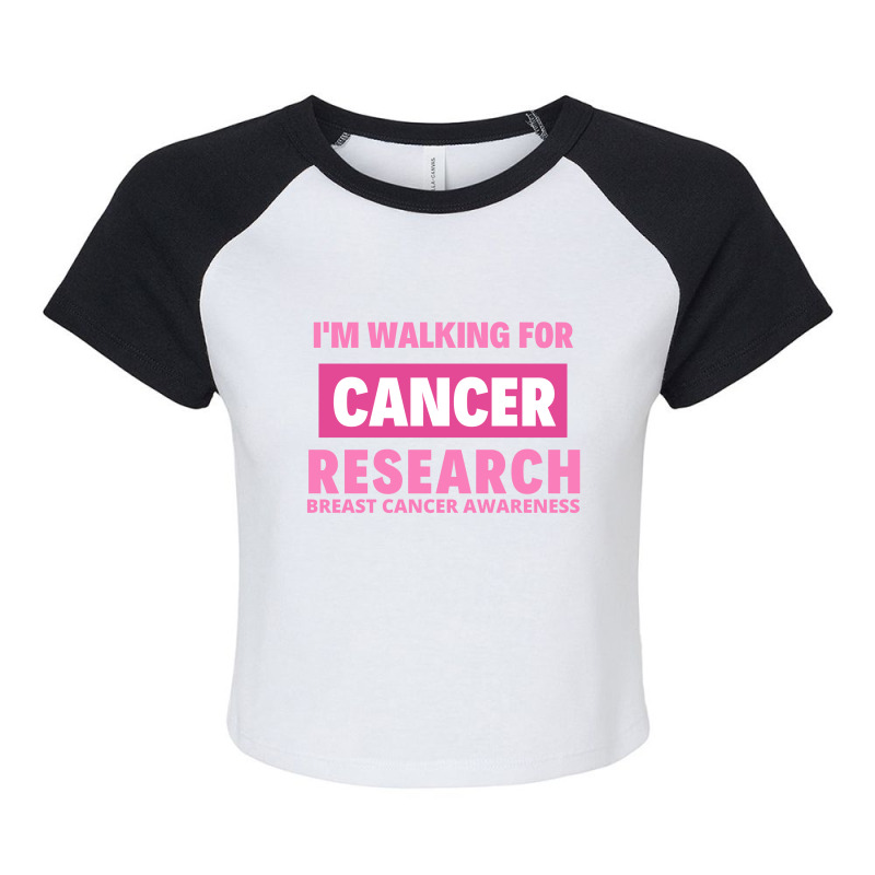 Breast Cancer Research Awareness Raglan Crop Top by Perfect Designers | Artistshot