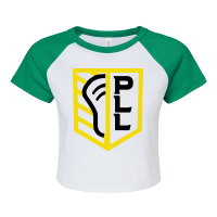 Shield Triblend Premier Lacrosse League Raglan Crop Top | Artistshot