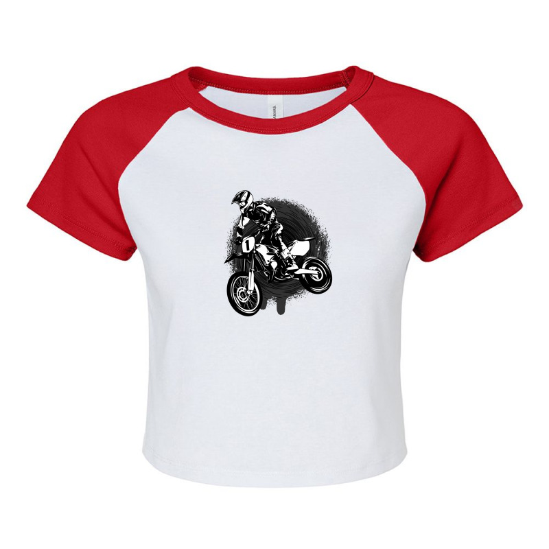 Motorcycle Raglan Crop Top by Disgus_Thing | Artistshot