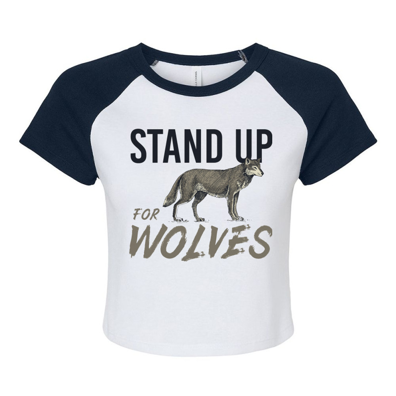 Stand Up For Wolves Raglan Crop Top by hasansz | Artistshot