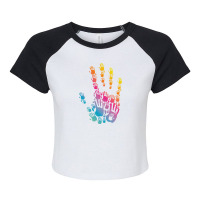 Dont Touch Me Violence Against Women Raglan Crop Top | Artistshot