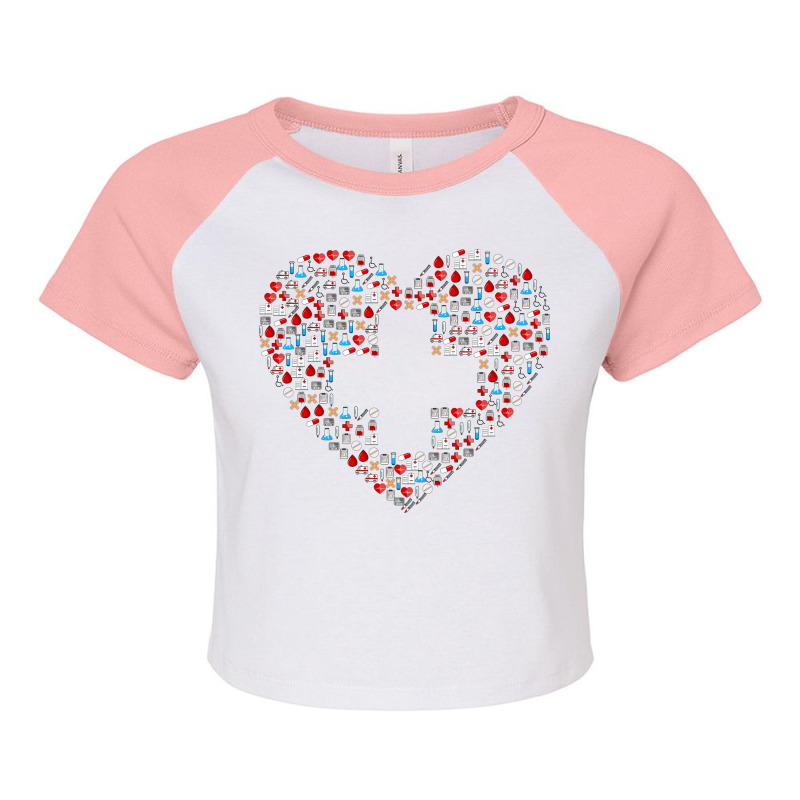 First Aid Heart Raglan Crop Top by Chiks | Artistshot