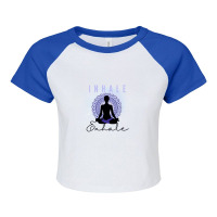 Inhale And Exhale Raglan Crop Top | Artistshot