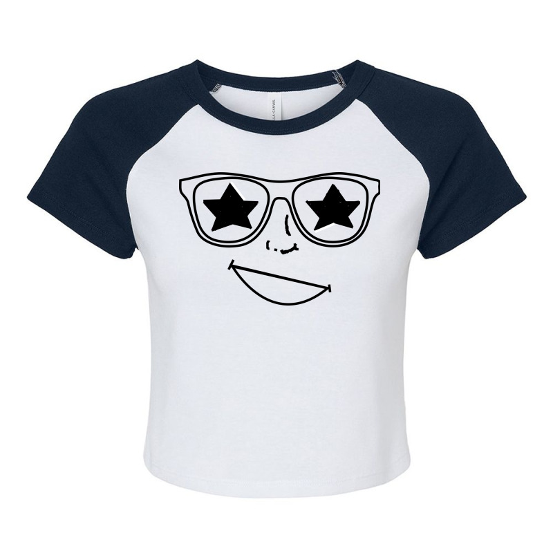 Smiling Star Raglan Crop Top by Chiks | Artistshot