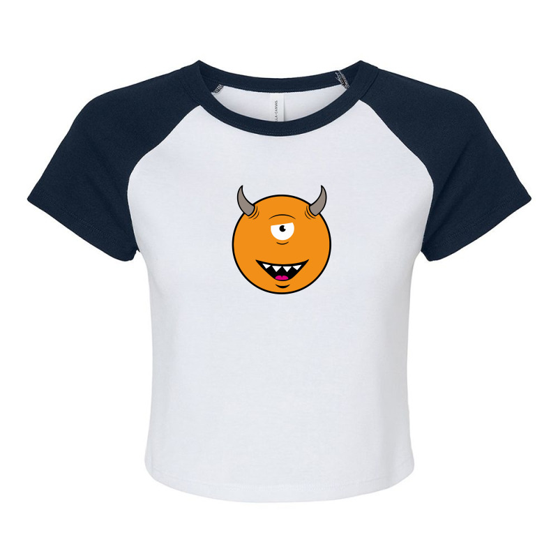 Cyclop Smiley Raglan Crop Top by prakoso77 | Artistshot