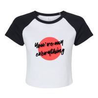 You're My Valentine (black) Raglan Crop Top | Artistshot