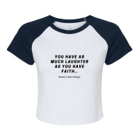 Martin Luther Quote Raglan Crop Top | Artistshot