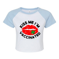 Hug Me I'm Vaccinated Kiss Me I'm Irish Raglan Crop Top | Artistshot