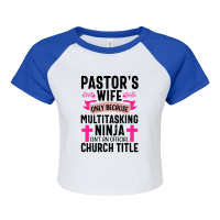 Pastor Wife Funny Ninja Christian Raglan Crop Top | Artistshot