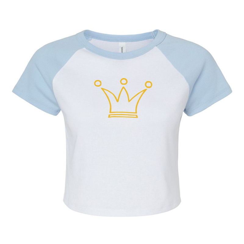 Crown Outline Raglan Crop Top by Dony_store | Artistshot