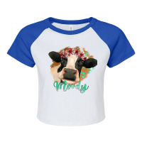 Moody Heifer Raglan Crop Top | Artistshot