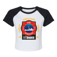 Fire And Rescue Raglan Crop Top | Artistshot