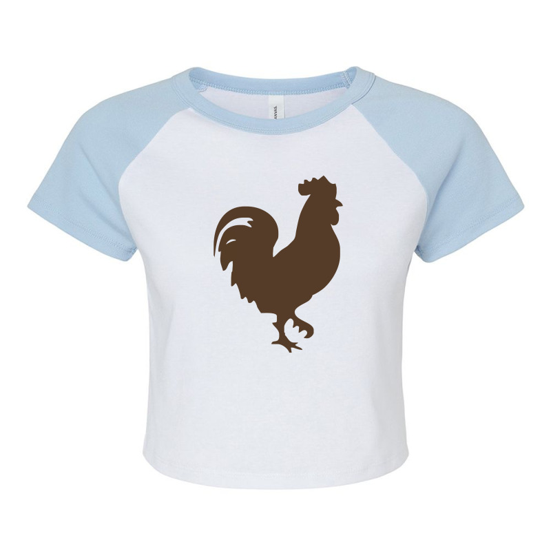 Rooster Silhouette Raglan Crop Top by garrys4b4 | Artistshot