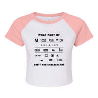 Funny Photographer Raglan Crop Top | Artistshot