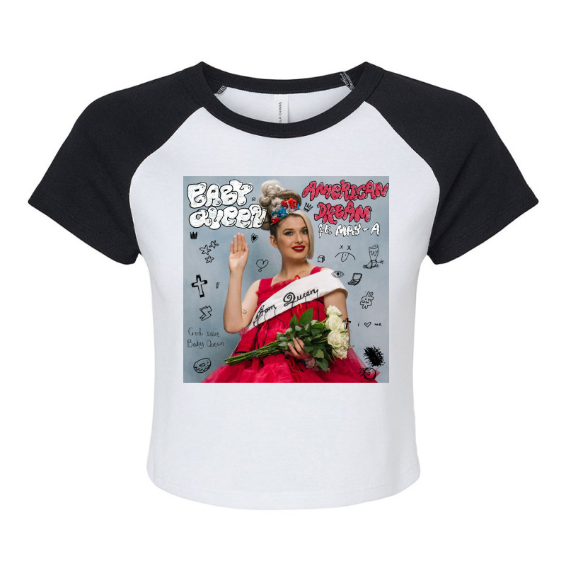 Baby Queen American Dream Raglan Crop Top | Artistshot