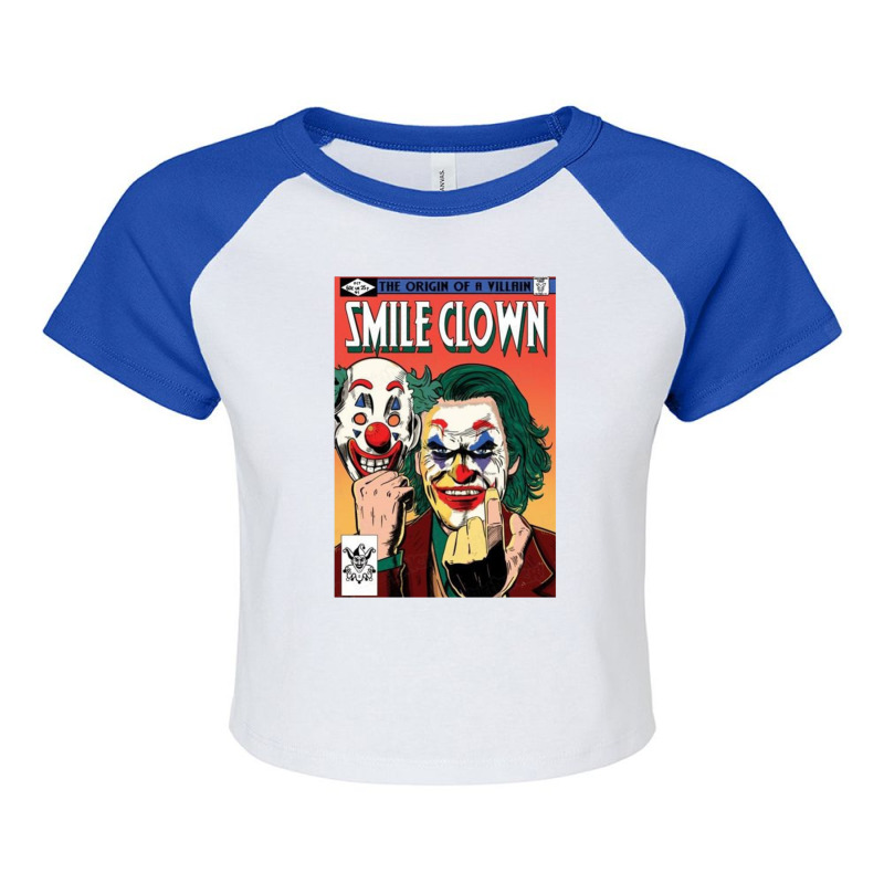 Smile Clown Raglan Crop Top by Caterina | Artistshot