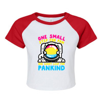 One Small Step For Pan Raglan Crop Top | Artistshot