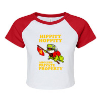 Hippity Hoppity Abolish Private Property Essential Raglan Crop Top | Artistshot