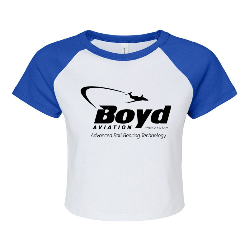 Boyd Aviation Raglan Crop Top by Diamond Tees | Artistshot