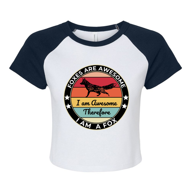 Fox Cartoon Raglan Crop Top by giant | Artistshot