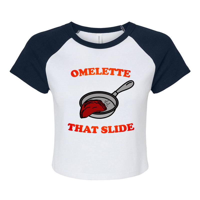 Omelette That Slide Raglan Crop Top by Nay | Artistshot