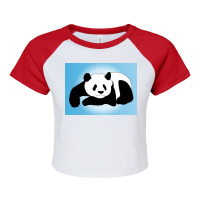 Mommy Panda Raglan Crop Top | Artistshot