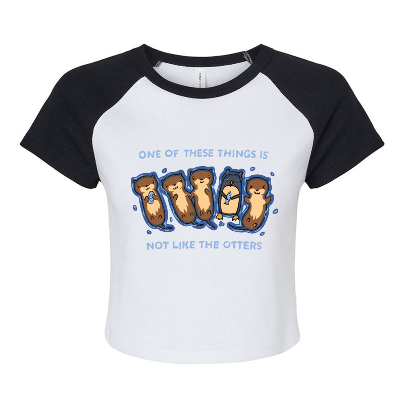 Not Like The Otters Classic Raglan Crop Top | Artistshot