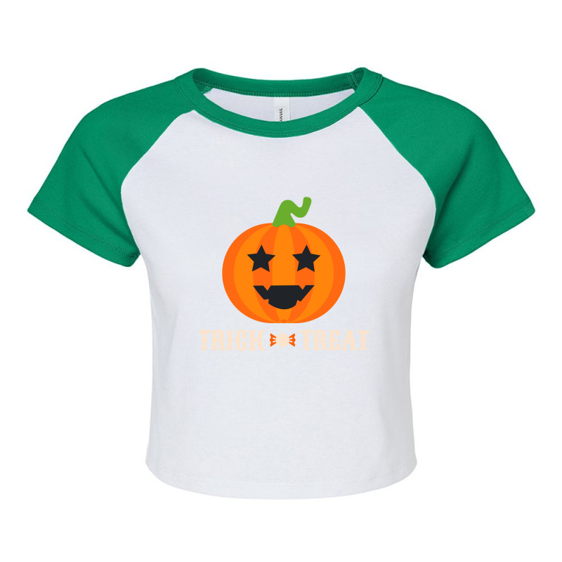 Happy Halloween Raglan Crop Top by Chiks | Artistshot