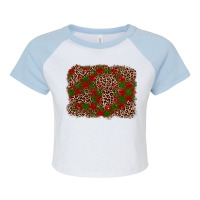 Christmas Background Raglan Crop Top | Artistshot